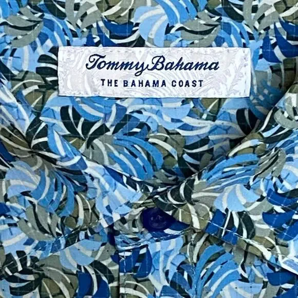 Tommy Bahama Shirt Men's 3XLT Big & Tall Bahama Coast Chico Palms Blue NEW